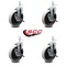 Service Caster 5 Inch Thermoplastic Wheel 12mm Threaded Stem Caster Set with Brakes SCC, 4PK SCC-TS05S510-TPRS-SLB-M1215-4 - alternate 1